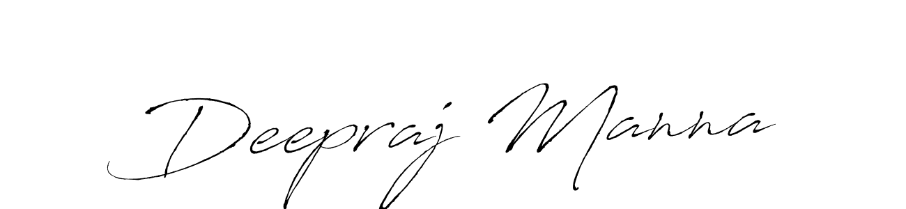 Design your own signature with our free online signature maker. With this signature software, you can create a handwritten (Antro_Vectra) signature for name Deepraj Manna. Deepraj Manna signature style 6 images and pictures png