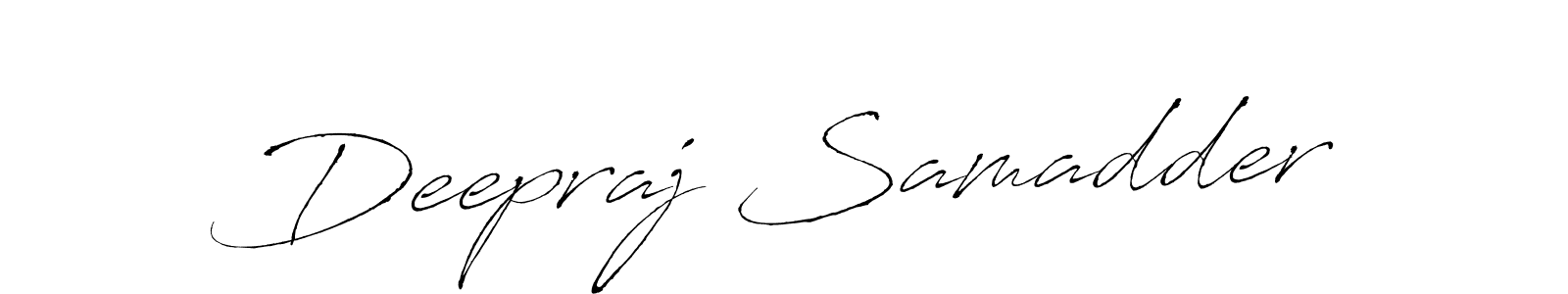 How to make Deepraj Samadder signature? Antro_Vectra is a professional autograph style. Create handwritten signature for Deepraj Samadder name. Deepraj Samadder signature style 6 images and pictures png