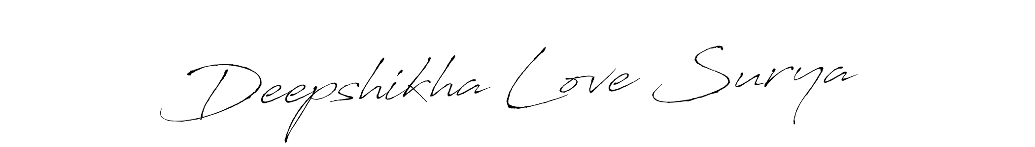 How to make Deepshikha Love Surya signature? Antro_Vectra is a professional autograph style. Create handwritten signature for Deepshikha Love Surya name. Deepshikha Love Surya signature style 6 images and pictures png