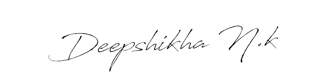 You should practise on your own different ways (Antro_Vectra) to write your name (Deepshikha N.k) in signature. don't let someone else do it for you. Deepshikha N.k signature style 6 images and pictures png