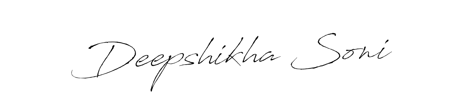 Make a beautiful signature design for name Deepshikha Soni. With this signature (Antro_Vectra) style, you can create a handwritten signature for free. Deepshikha Soni signature style 6 images and pictures png