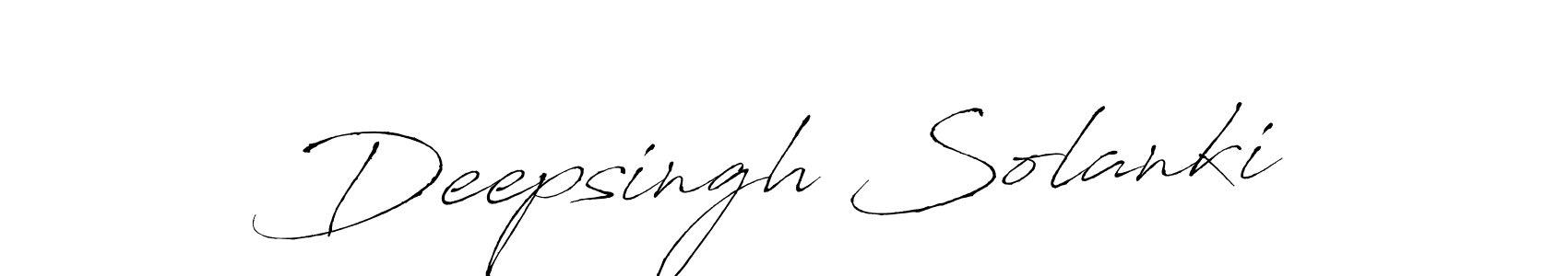 Make a beautiful signature design for name Deepsingh Solanki. With this signature (Antro_Vectra) style, you can create a handwritten signature for free. Deepsingh Solanki signature style 6 images and pictures png