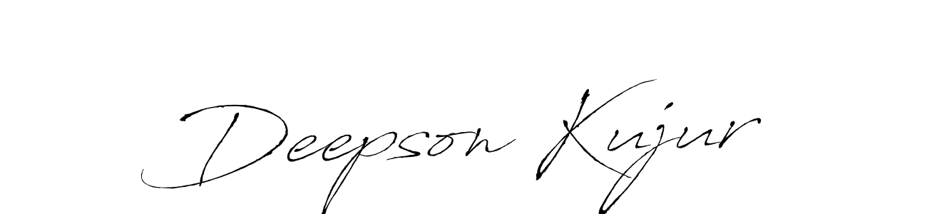 Design your own signature with our free online signature maker. With this signature software, you can create a handwritten (Antro_Vectra) signature for name Deepson Kujur. Deepson Kujur signature style 6 images and pictures png