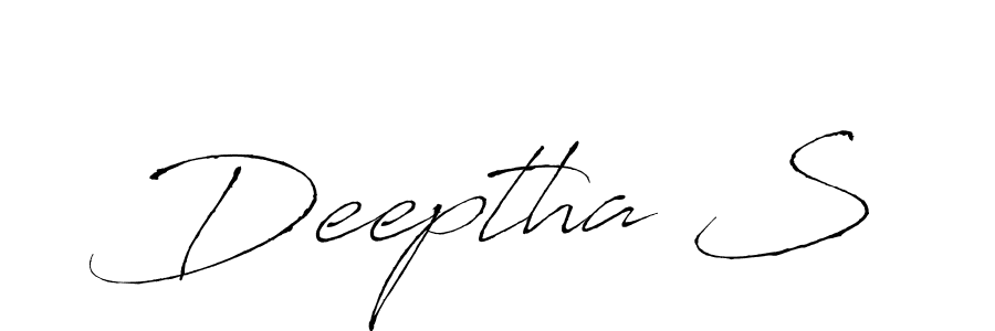 It looks lik you need a new signature style for name Deeptha S. Design unique handwritten (Antro_Vectra) signature with our free signature maker in just a few clicks. Deeptha S signature style 6 images and pictures png