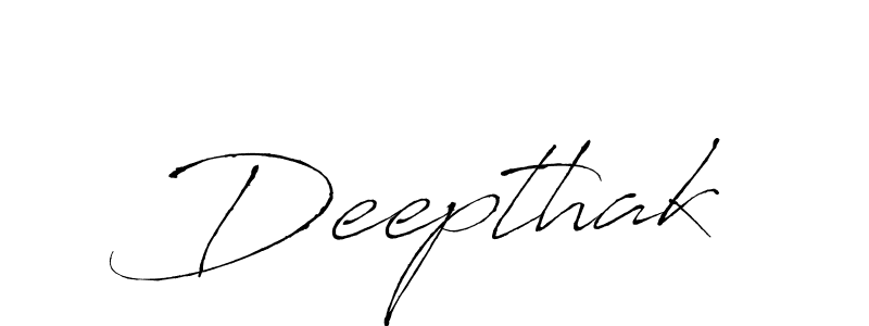 Design your own signature with our free online signature maker. With this signature software, you can create a handwritten (Antro_Vectra) signature for name Deepthak. Deepthak signature style 6 images and pictures png