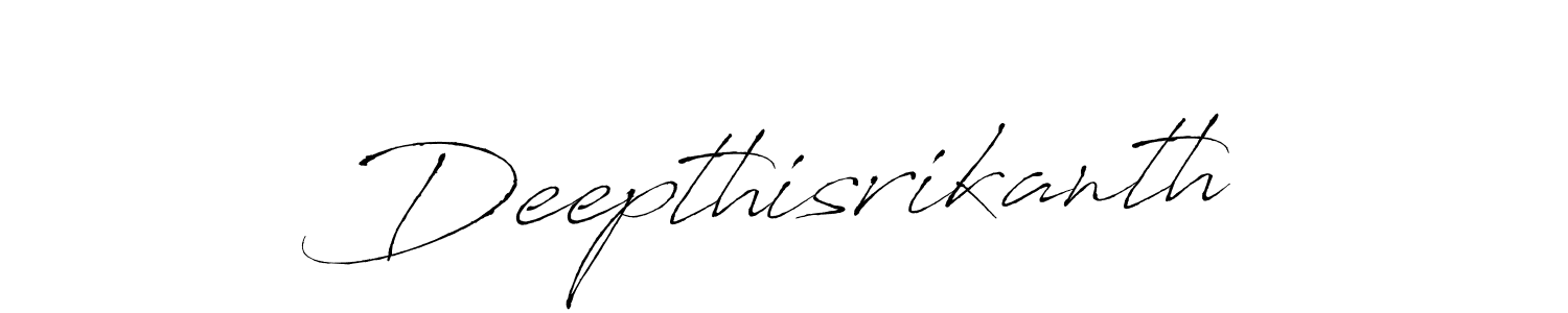 Make a beautiful signature design for name Deepthisrikanth. With this signature (Antro_Vectra) style, you can create a handwritten signature for free. Deepthisrikanth signature style 6 images and pictures png