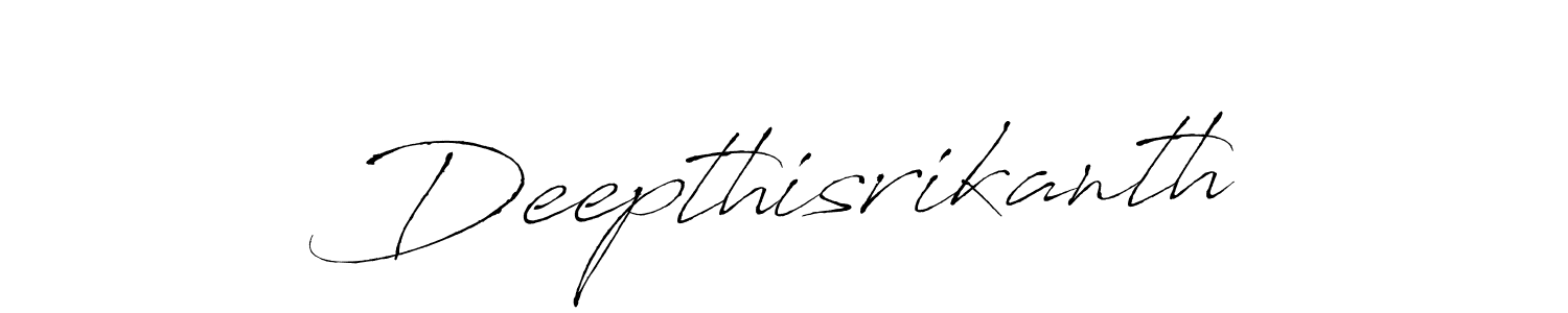 Make a beautiful signature design for name Deepthisrikanth. With this signature (Antro_Vectra) style, you can create a handwritten signature for free. Deepthisrikanth signature style 6 images and pictures png