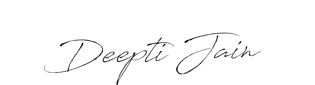 Design your own signature with our free online signature maker. With this signature software, you can create a handwritten (Antro_Vectra) signature for name Deepti Jain. Deepti Jain signature style 6 images and pictures png