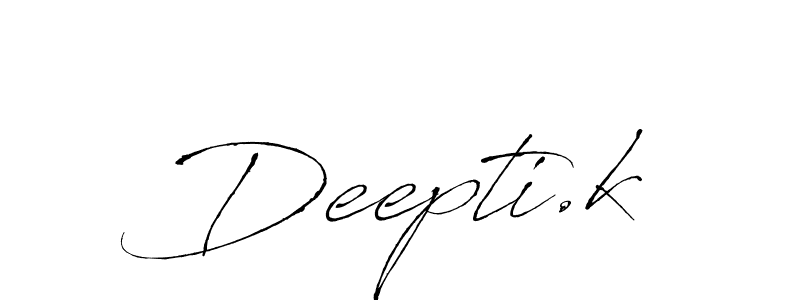 You should practise on your own different ways (Antro_Vectra) to write your name (Deepti.k) in signature. don't let someone else do it for you. Deepti.k signature style 6 images and pictures png