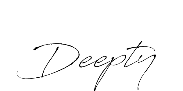 Design your own signature with our free online signature maker. With this signature software, you can create a handwritten (Antro_Vectra) signature for name Deepty. Deepty signature style 6 images and pictures png