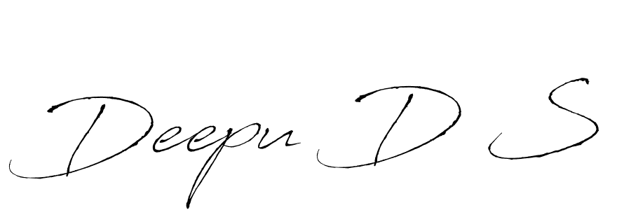 How to make Deepu D S name signature. Use Antro_Vectra style for creating short signs online. This is the latest handwritten sign. Deepu D S signature style 6 images and pictures png