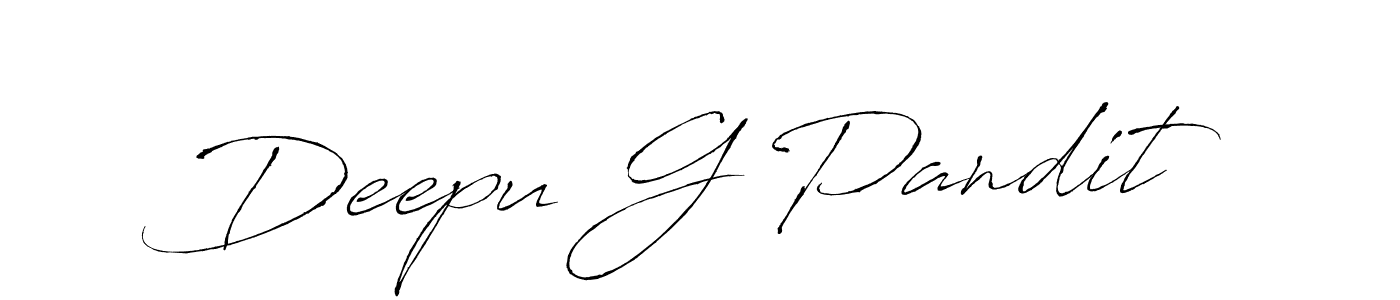 Design your own signature with our free online signature maker. With this signature software, you can create a handwritten (Antro_Vectra) signature for name Deepu G Pandit. Deepu G Pandit signature style 6 images and pictures png