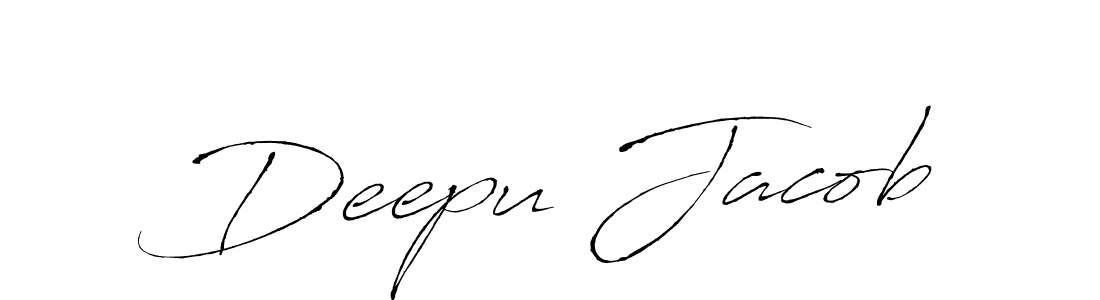 Make a beautiful signature design for name Deepu Jacob. With this signature (Antro_Vectra) style, you can create a handwritten signature for free. Deepu Jacob signature style 6 images and pictures png