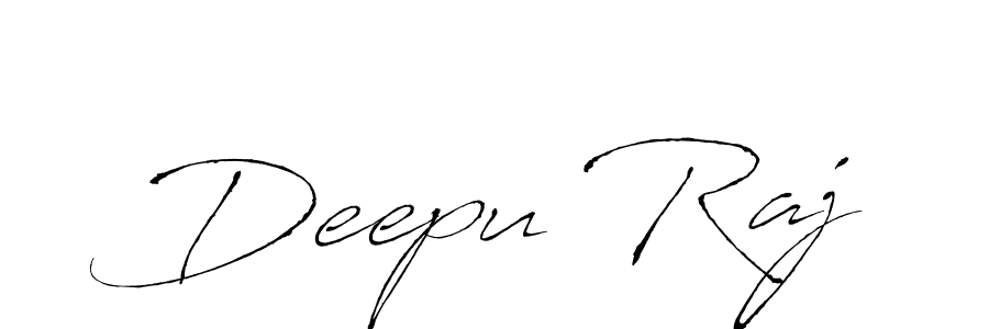 Design your own signature with our free online signature maker. With this signature software, you can create a handwritten (Antro_Vectra) signature for name Deepu Raj. Deepu Raj signature style 6 images and pictures png