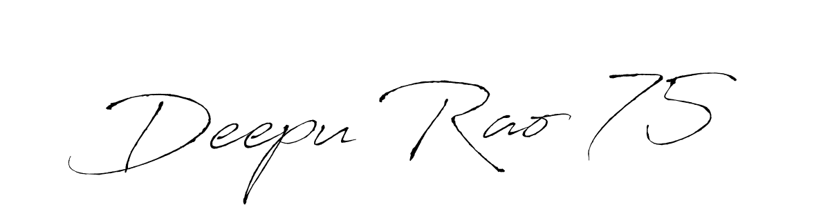 How to make Deepu Rao 75 name signature. Use Antro_Vectra style for creating short signs online. This is the latest handwritten sign. Deepu Rao 75 signature style 6 images and pictures png