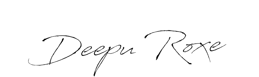 Make a beautiful signature design for name Deepu Roxe. With this signature (Antro_Vectra) style, you can create a handwritten signature for free. Deepu Roxe signature style 6 images and pictures png