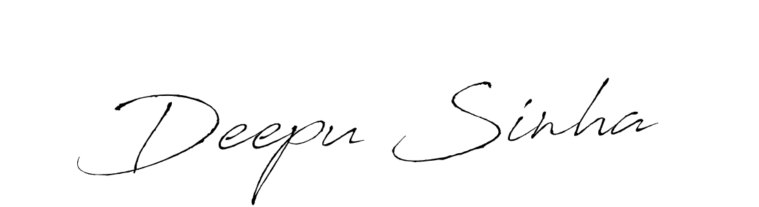 Antro_Vectra is a professional signature style that is perfect for those who want to add a touch of class to their signature. It is also a great choice for those who want to make their signature more unique. Get Deepu Sinha name to fancy signature for free. Deepu Sinha signature style 6 images and pictures png