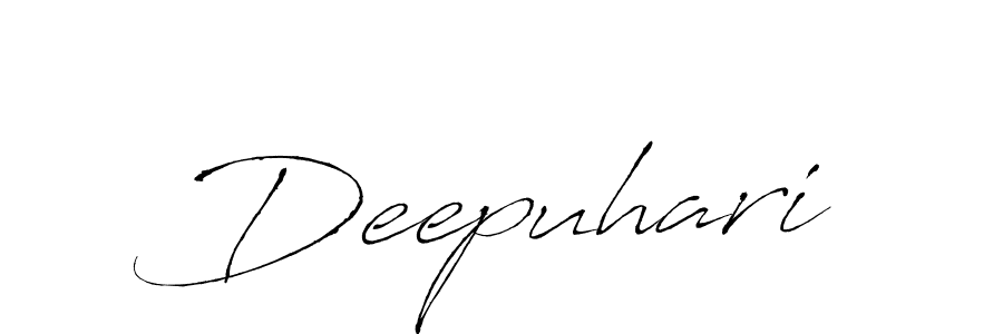 Design your own signature with our free online signature maker. With this signature software, you can create a handwritten (Antro_Vectra) signature for name Deepuhari. Deepuhari signature style 6 images and pictures png