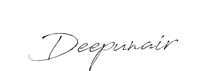 Design your own signature with our free online signature maker. With this signature software, you can create a handwritten (Antro_Vectra) signature for name Deepunair. Deepunair signature style 6 images and pictures png