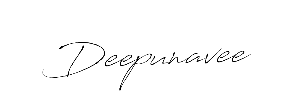 Deepunavee stylish signature style. Best Handwritten Sign (Antro_Vectra) for my name. Handwritten Signature Collection Ideas for my name Deepunavee. Deepunavee signature style 6 images and pictures png