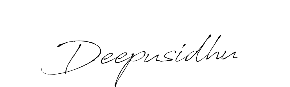 How to make Deepusidhu signature? Antro_Vectra is a professional autograph style. Create handwritten signature for Deepusidhu name. Deepusidhu signature style 6 images and pictures png