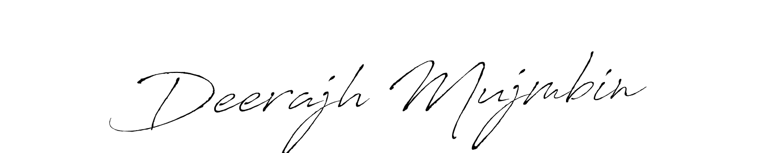 Also we have Deerajh Mujmbin name is the best signature style. Create professional handwritten signature collection using Antro_Vectra autograph style. Deerajh Mujmbin signature style 6 images and pictures png