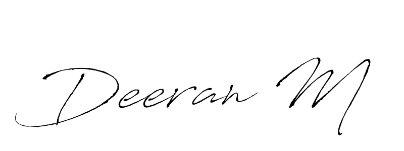 This is the best signature style for the Deeran M name. Also you like these signature font (Antro_Vectra). Mix name signature. Deeran M signature style 6 images and pictures png