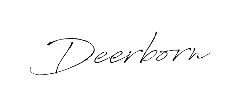 Use a signature maker to create a handwritten signature online. With this signature software, you can design (Antro_Vectra) your own signature for name Deerborn. Deerborn signature style 6 images and pictures png