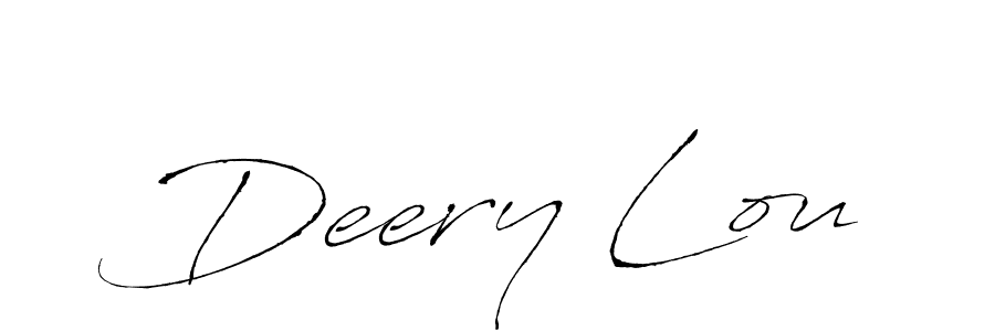 You should practise on your own different ways (Antro_Vectra) to write your name (Deery Lou) in signature. don't let someone else do it for you. Deery Lou signature style 6 images and pictures png