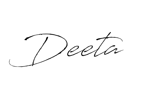 Use a signature maker to create a handwritten signature online. With this signature software, you can design (Antro_Vectra) your own signature for name Deeta. Deeta signature style 6 images and pictures png