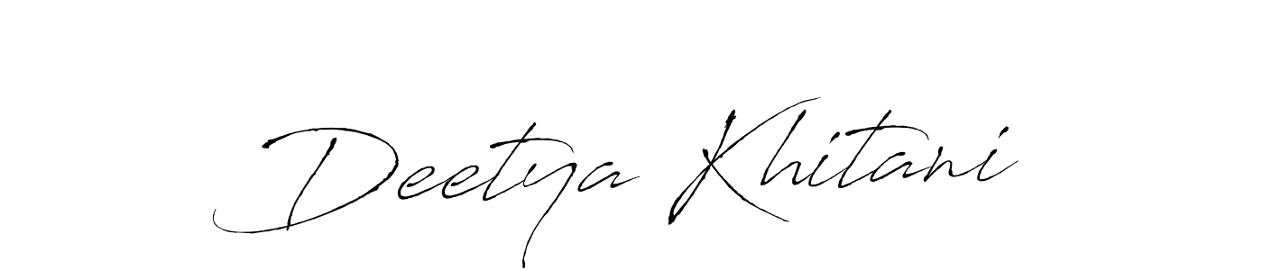 Also we have Deetya Khitani name is the best signature style. Create professional handwritten signature collection using Antro_Vectra autograph style. Deetya Khitani signature style 6 images and pictures png