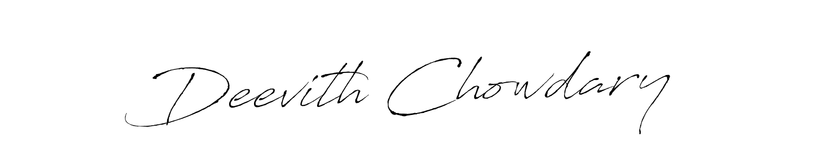 Make a short Deevith Chowdary signature style. Manage your documents anywhere anytime using Antro_Vectra. Create and add eSignatures, submit forms, share and send files easily. Deevith Chowdary signature style 6 images and pictures png