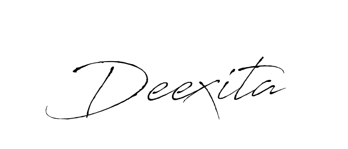 You should practise on your own different ways (Antro_Vectra) to write your name (Deexita) in signature. don't let someone else do it for you. Deexita signature style 6 images and pictures png