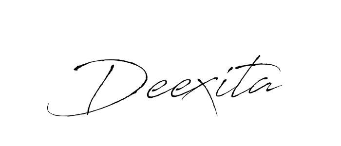 You should practise on your own different ways (Antro_Vectra) to write your name (Deexita) in signature. don't let someone else do it for you. Deexita signature style 6 images and pictures png