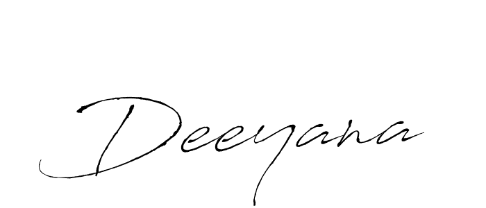 Create a beautiful signature design for name Deeyana. With this signature (Antro_Vectra) fonts, you can make a handwritten signature for free. Deeyana signature style 6 images and pictures png