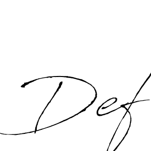 Make a beautiful signature design for name Def. With this signature (Antro_Vectra) style, you can create a handwritten signature for free. Def signature style 6 images and pictures png