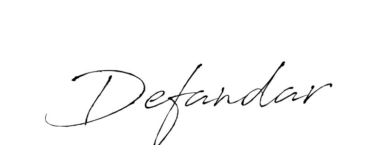 Design your own signature with our free online signature maker. With this signature software, you can create a handwritten (Antro_Vectra) signature for name Defandar. Defandar signature style 6 images and pictures png