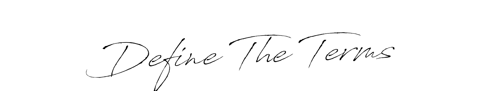 Create a beautiful signature design for name Define The Terms. With this signature (Antro_Vectra) fonts, you can make a handwritten signature for free. Define The Terms signature style 6 images and pictures png