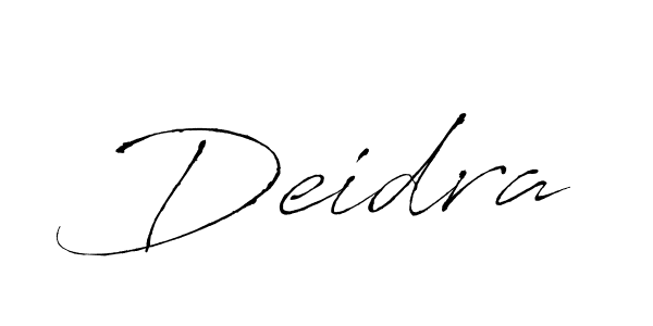 Create a beautiful signature design for name Deidra. With this signature (Antro_Vectra) fonts, you can make a handwritten signature for free. Deidra signature style 6 images and pictures png