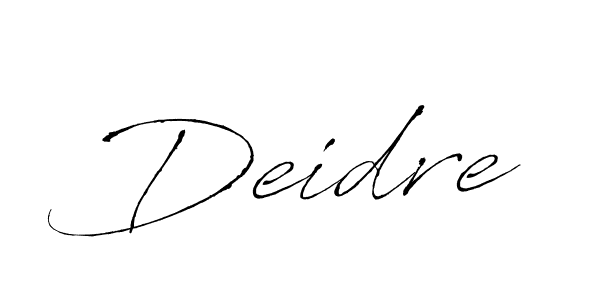 The best way (Antro_Vectra) to make a short signature is to pick only two or three words in your name. The name Deidre include a total of six letters. For converting this name. Deidre signature style 6 images and pictures png