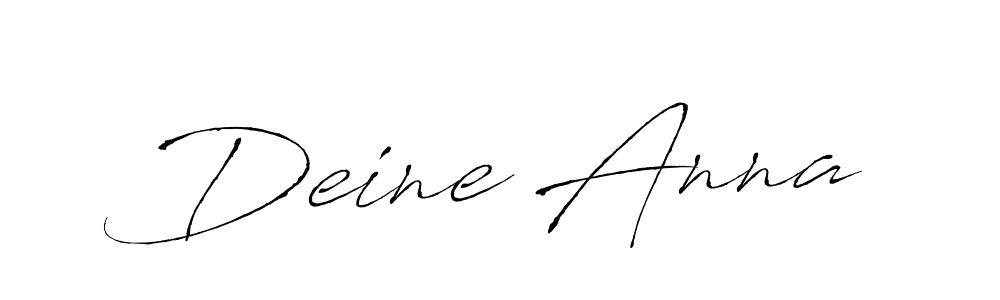 Use a signature maker to create a handwritten signature online. With this signature software, you can design (Antro_Vectra) your own signature for name Deine Anna. Deine Anna signature style 6 images and pictures png