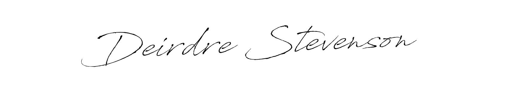 How to make Deirdre Stevenson name signature. Use Antro_Vectra style for creating short signs online. This is the latest handwritten sign. Deirdre Stevenson signature style 6 images and pictures png