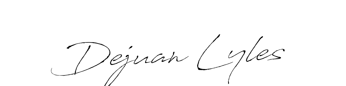 How to make Dejuan Lyles name signature. Use Antro_Vectra style for creating short signs online. This is the latest handwritten sign. Dejuan Lyles signature style 6 images and pictures png