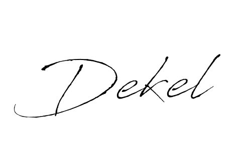 if you are searching for the best signature style for your name Dekel. so please give up your signature search. here we have designed multiple signature styles  using Antro_Vectra. Dekel signature style 6 images and pictures png