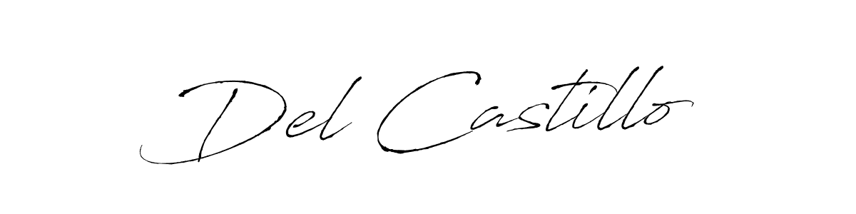 Design your own signature with our free online signature maker. With this signature software, you can create a handwritten (Antro_Vectra) signature for name Del Castillo. Del Castillo signature style 6 images and pictures png