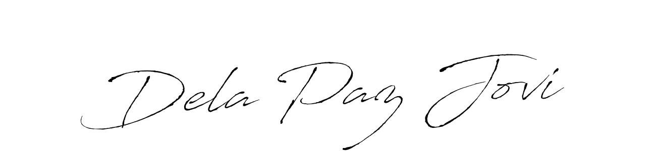 Make a beautiful signature design for name Dela Paz Jovi. With this signature (Antro_Vectra) style, you can create a handwritten signature for free. Dela Paz Jovi signature style 6 images and pictures png