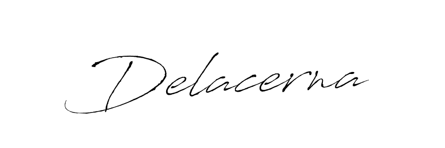 Antro_Vectra is a professional signature style that is perfect for those who want to add a touch of class to their signature. It is also a great choice for those who want to make their signature more unique. Get Delacerna name to fancy signature for free. Delacerna signature style 6 images and pictures png