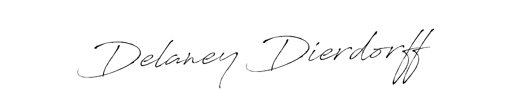 How to make Delaney Dierdorff name signature. Use Antro_Vectra style for creating short signs online. This is the latest handwritten sign. Delaney Dierdorff signature style 6 images and pictures png