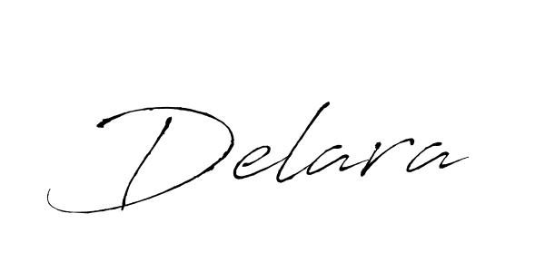 Design your own signature with our free online signature maker. With this signature software, you can create a handwritten (Antro_Vectra) signature for name Delara. Delara signature style 6 images and pictures png