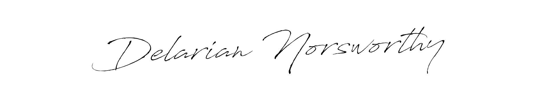 Design your own signature with our free online signature maker. With this signature software, you can create a handwritten (Antro_Vectra) signature for name Delarian Norsworthy. Delarian Norsworthy signature style 6 images and pictures png